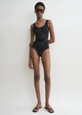 Toteme Monogram Swimsuit Black-baddräkt NWT