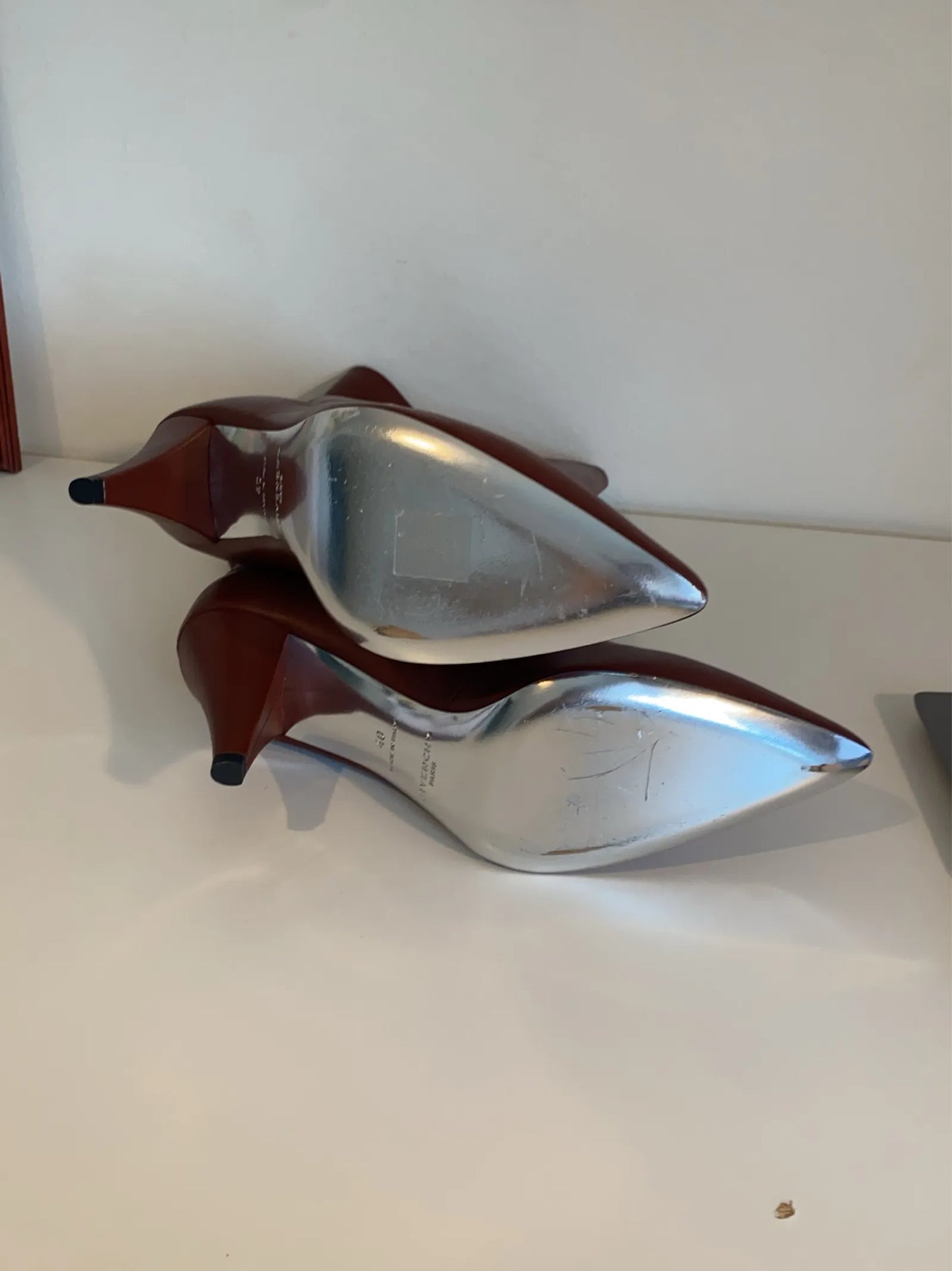 Givenchy Police 80 Cognac Leather-skinnboots NWOT