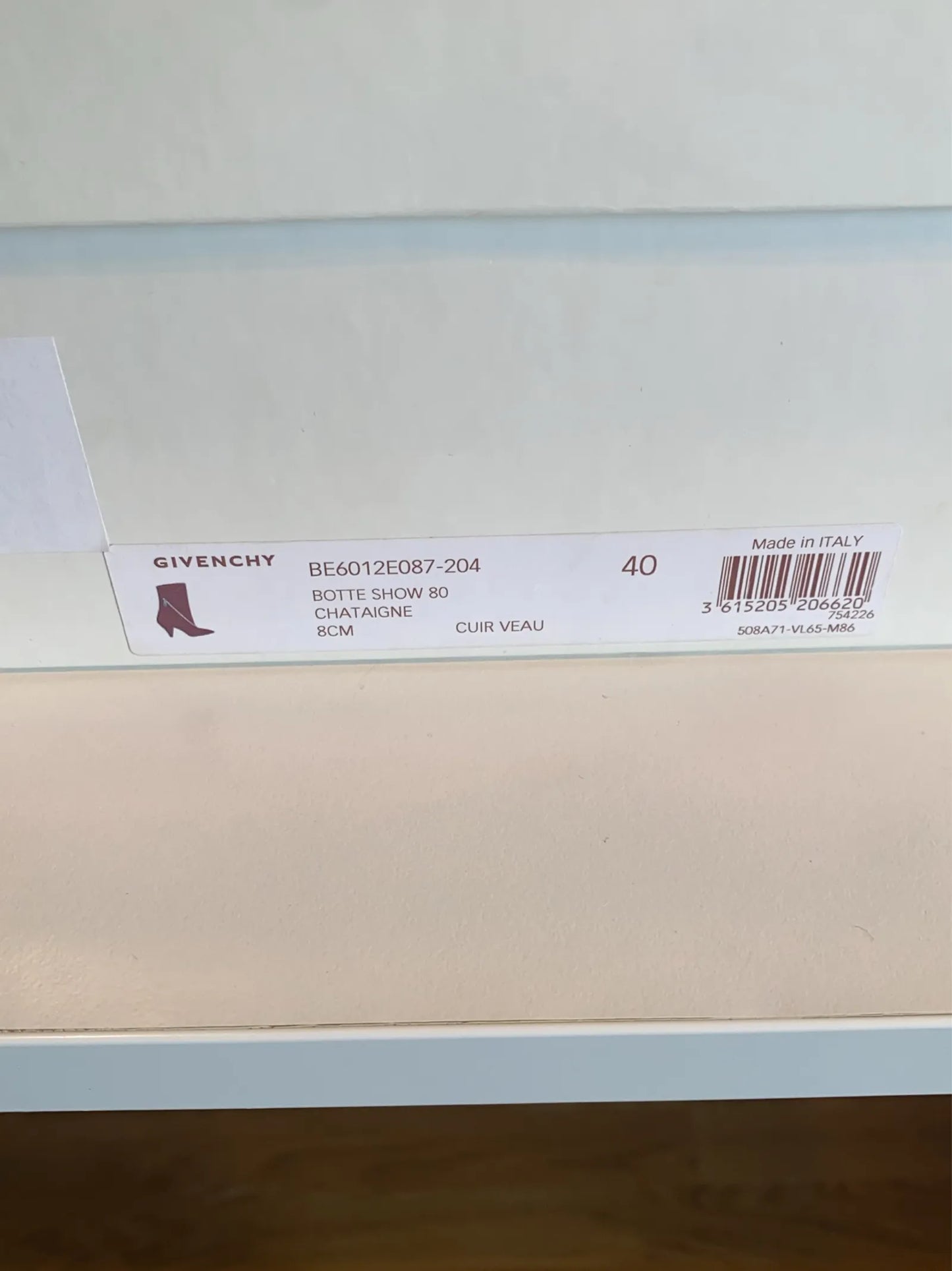Givenchy Police 80 Cognac Leather-skinnboots NWOT