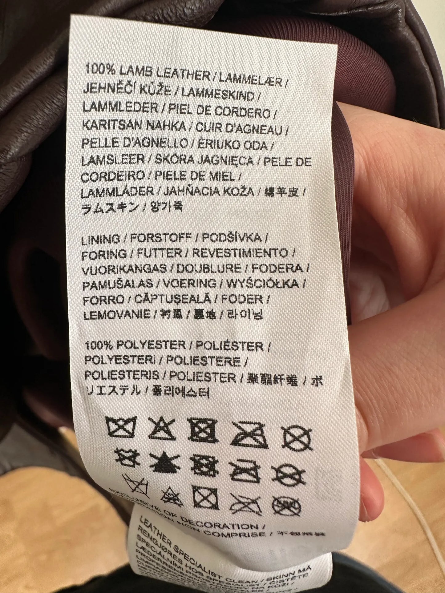 Holzweiler Regular Leather - 1216 Burgundy Leather jacket