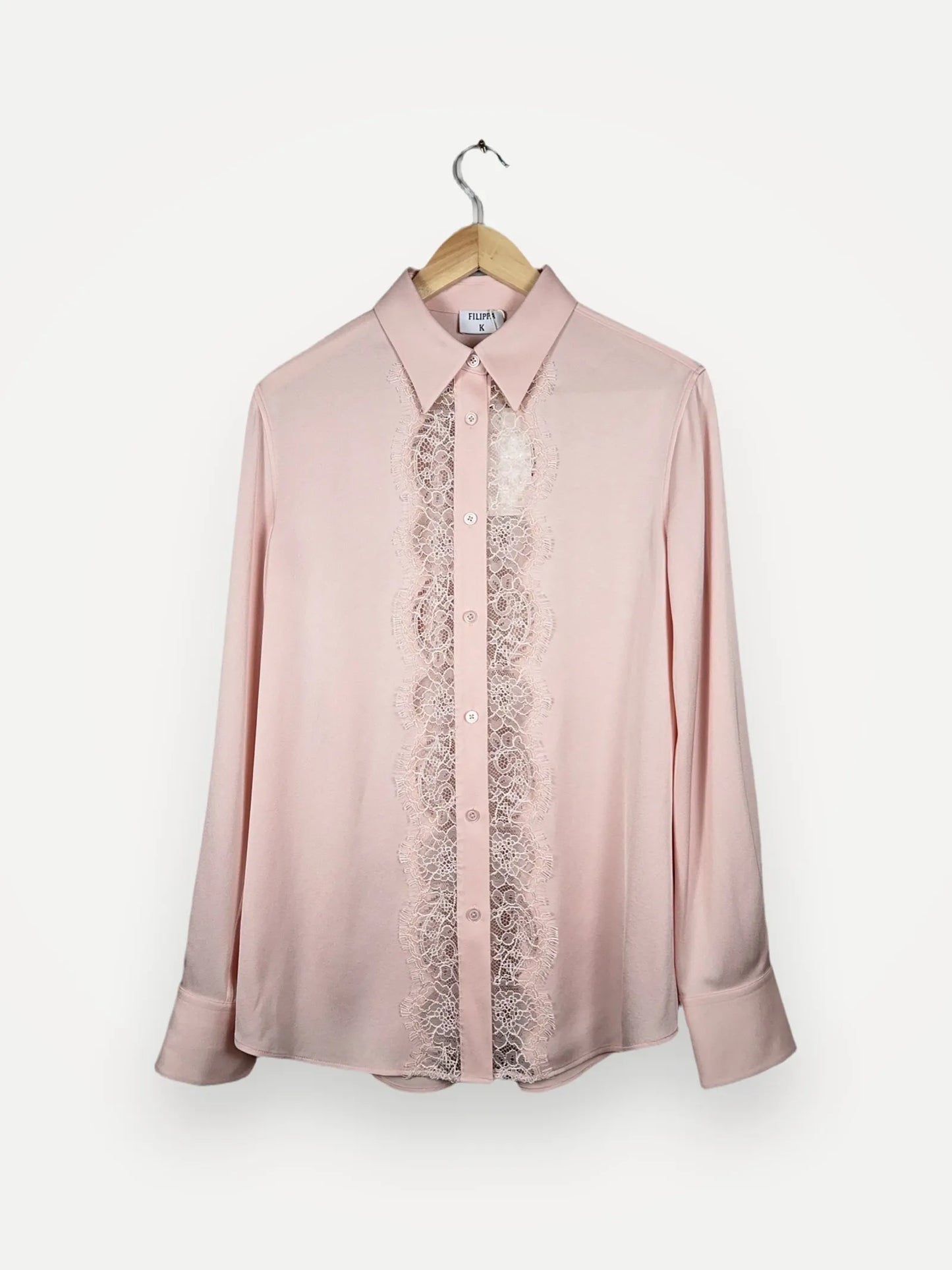 Filippa K Vertical Lace Detail-skjorta