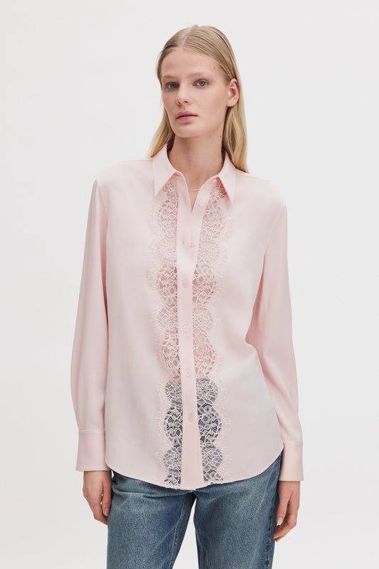 Filippa K Vertical Lace Detail-skjorta