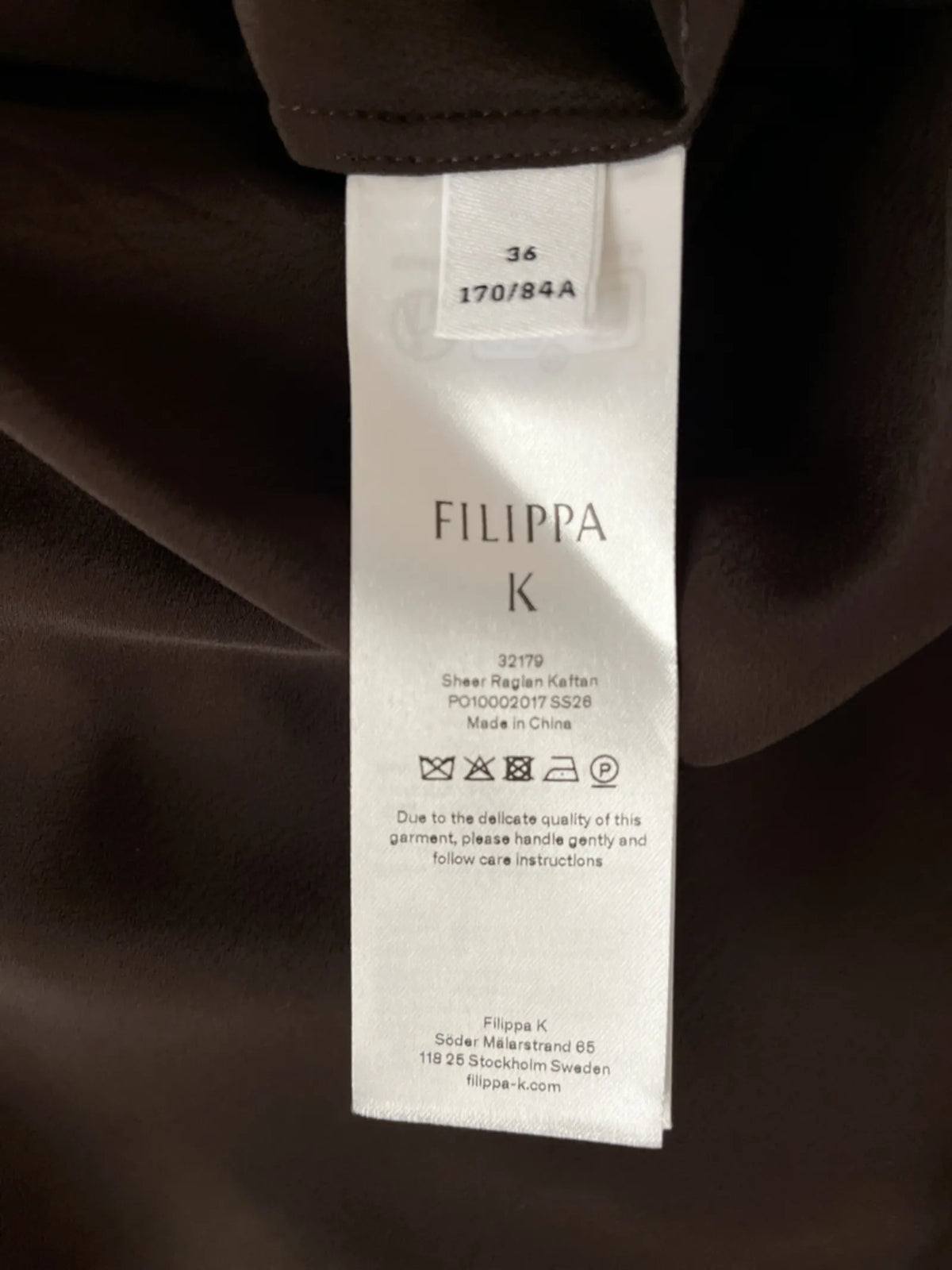Filippa K Sheer Raglan-kaftan