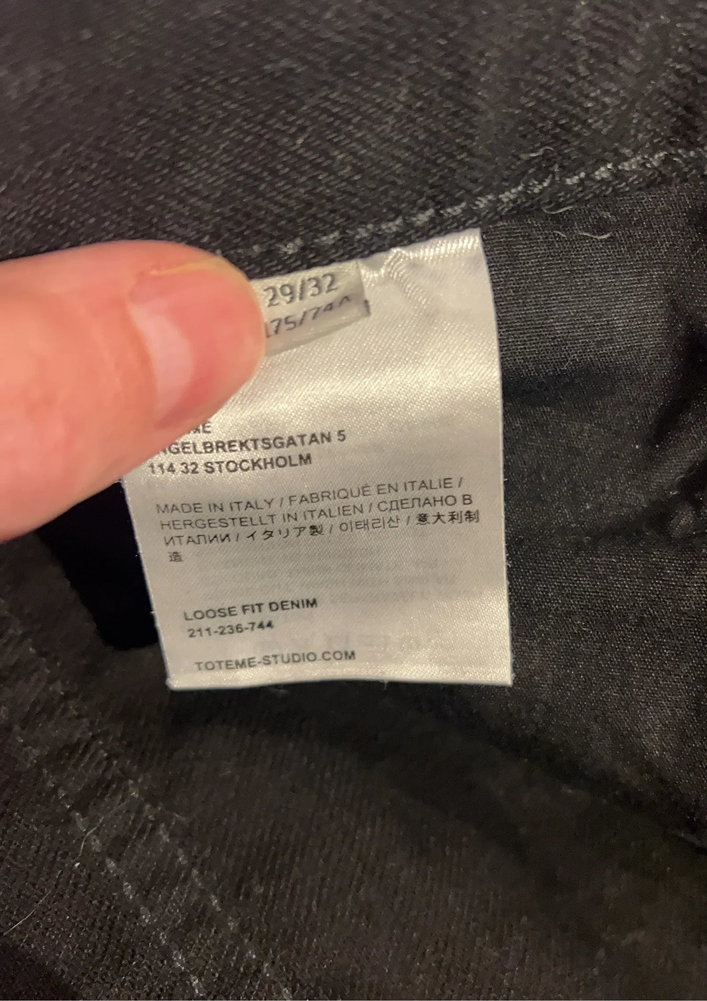 Toteme Loose Fit Denim Jeans