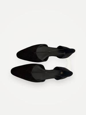 Toteme The Suede T-strap Flat Black Ballet flats