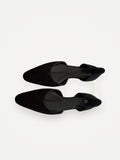 Toteme The Suede T-strap Flat Black Ballet flats