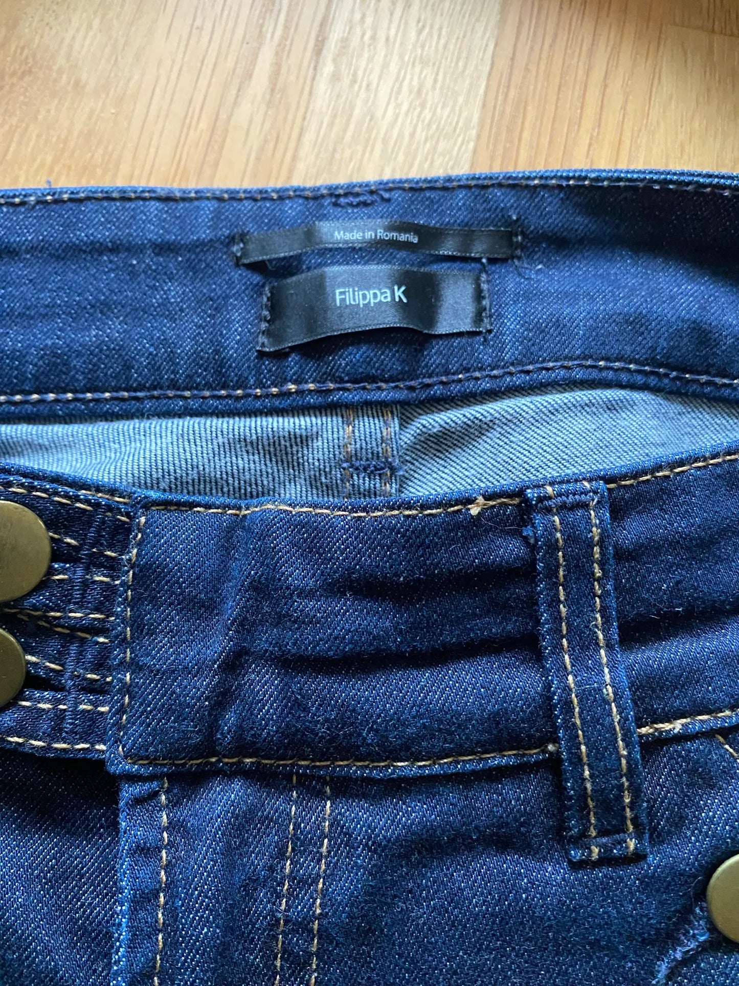 Filippa K Liz Gold Button Eco-jeans