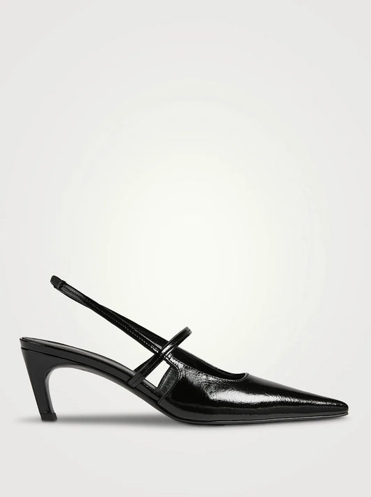 Toteme Sharp Sling Back Patent-skinnklackar