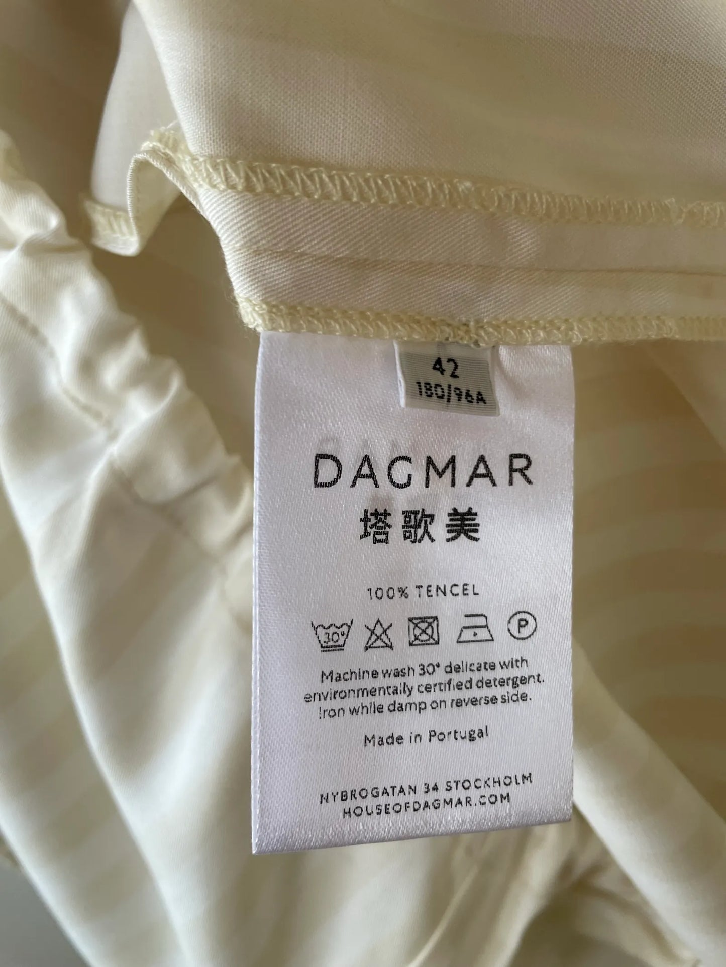Dagmar Cropped Striped White/vanilla-blus NWT