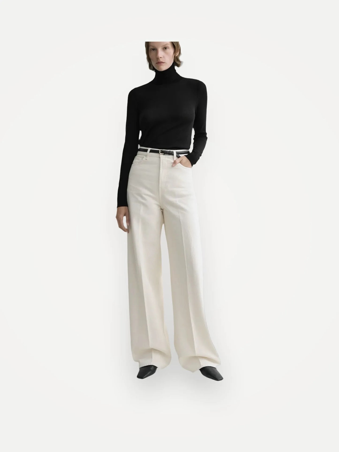 Toteme Wide Leg Denim Ecru Jeans