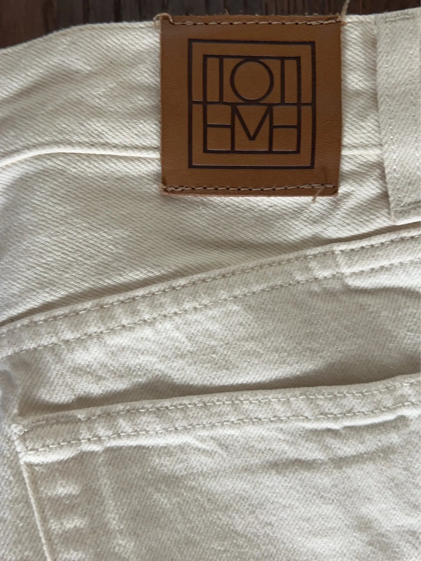 Toteme Wide Leg Denim Ecru Jeans