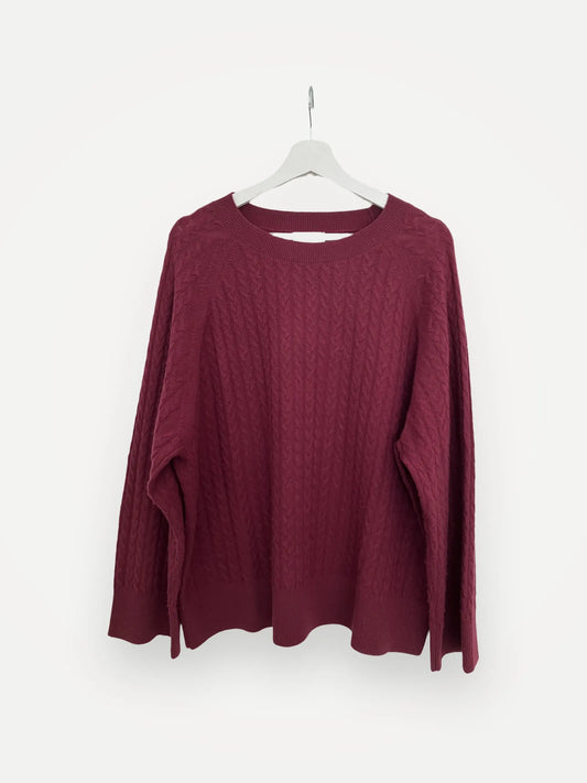Soft Goat Oversize Cable Knit-kashmirtröja