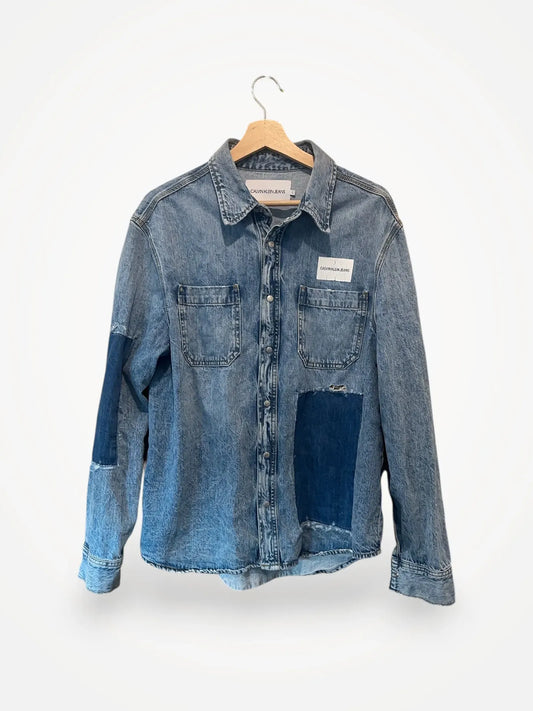 Calvin Klein Patched Utility Nikki Blue Shirt