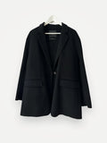Massimo Dutti Black Wool Coat