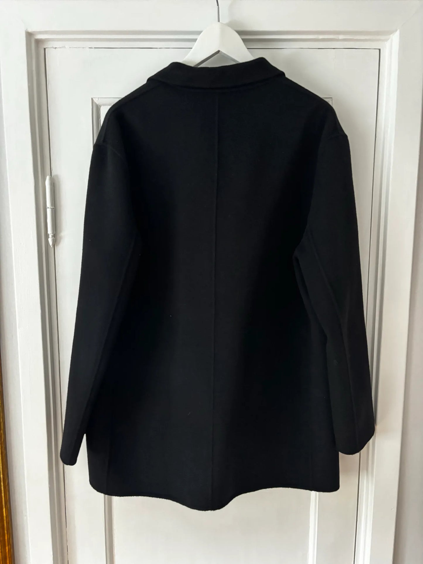 Massimo Dutti Black Wool Coat