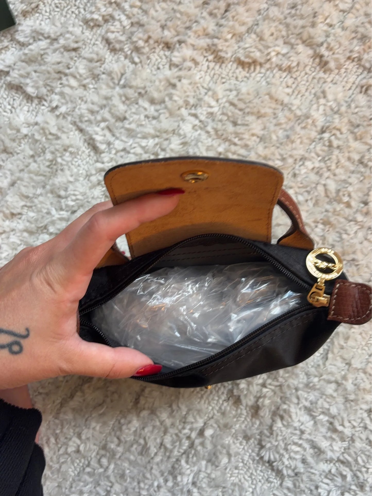 Longchamp Le Pliage Original Pouch With Handle Handbag