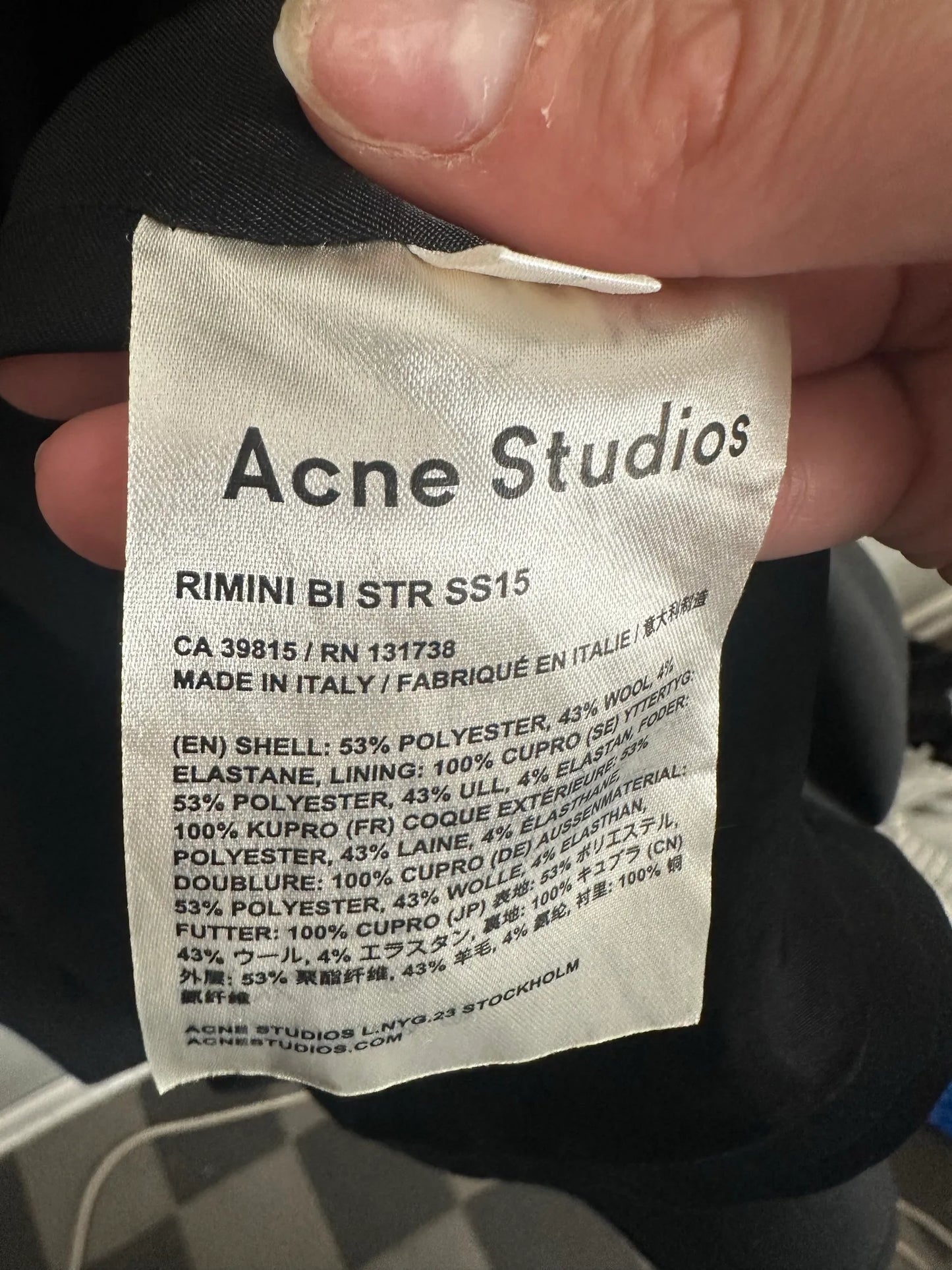 Acne Studios Rimini Bi Str Ss15-klänning
