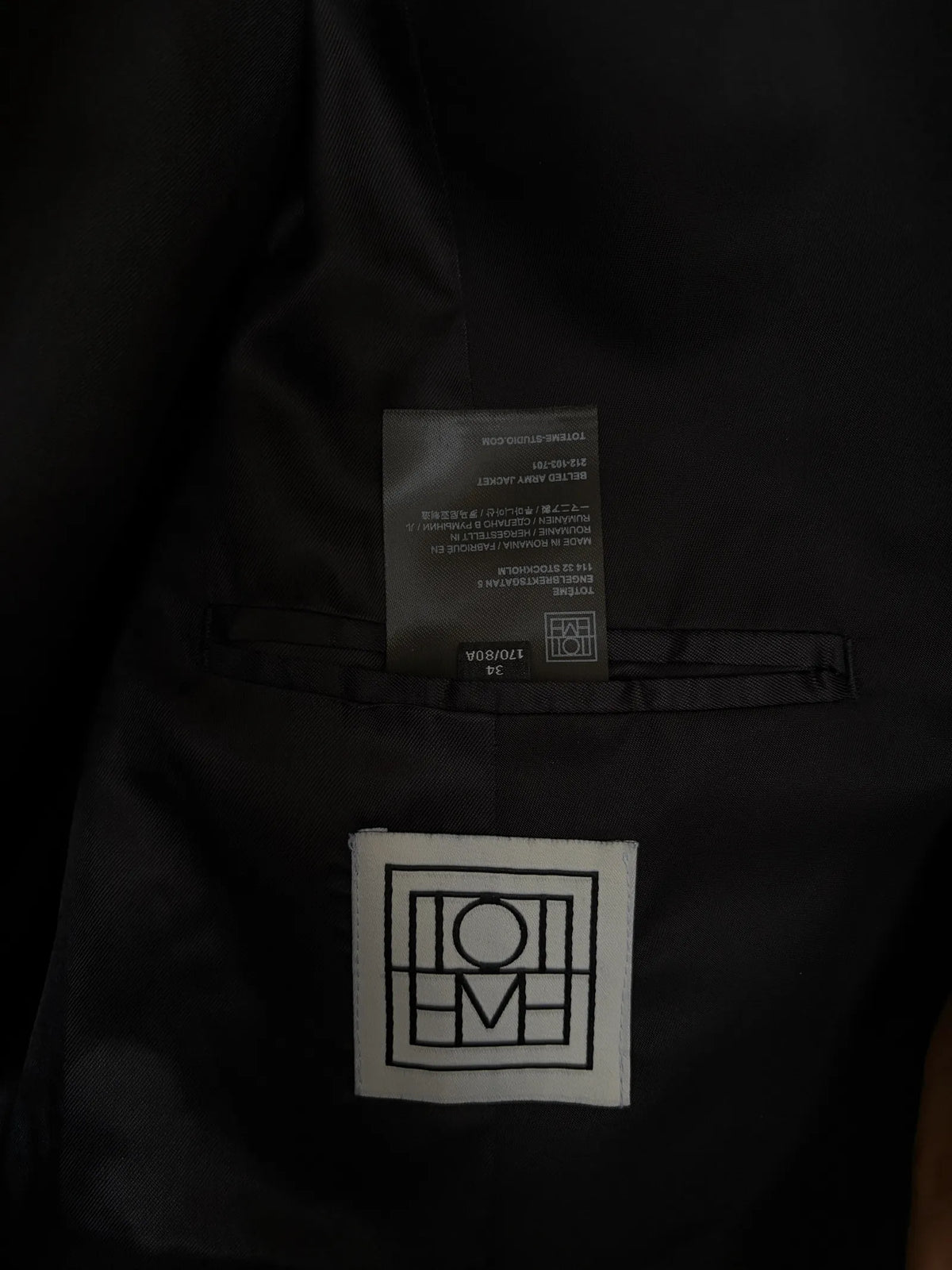 Toteme Army-jacka NWOT