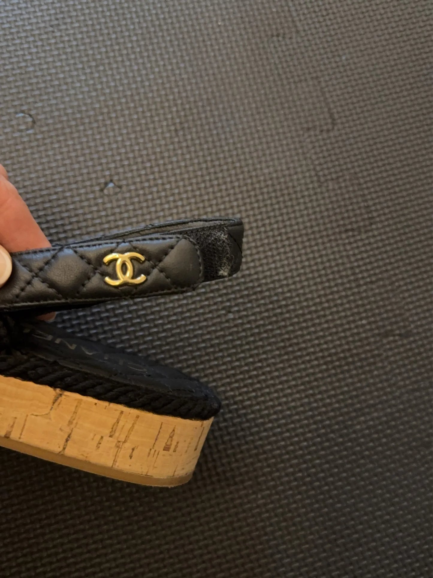 Chanel Leather Espadrilles Sandals