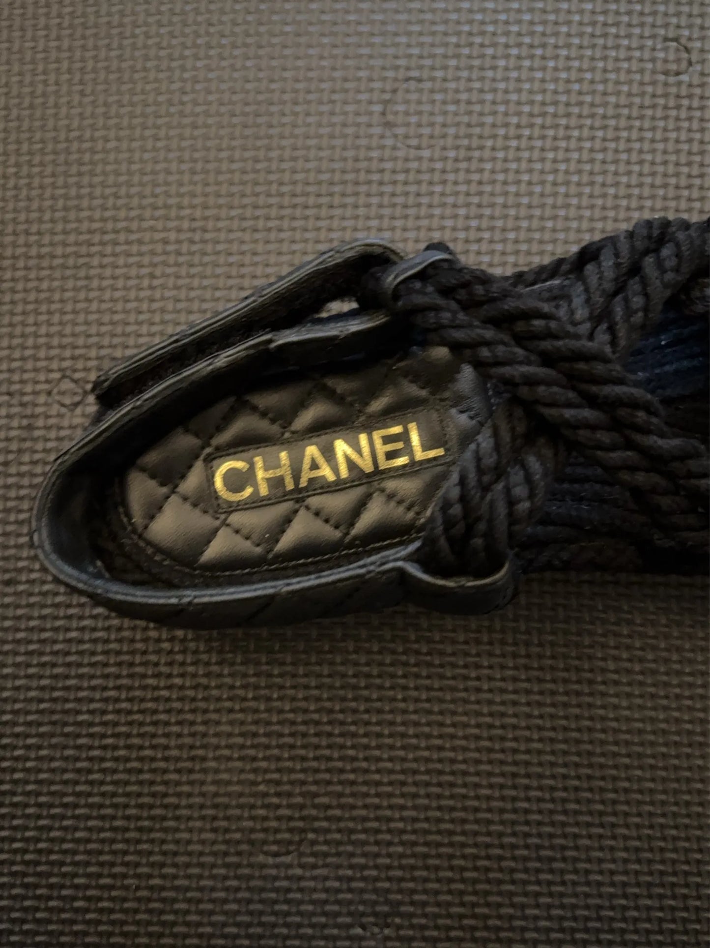 Chanel Leather Espadrilles Sandals