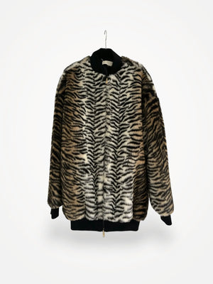 Stella Mccartney Faux Fur Tiger Bomber-jacka