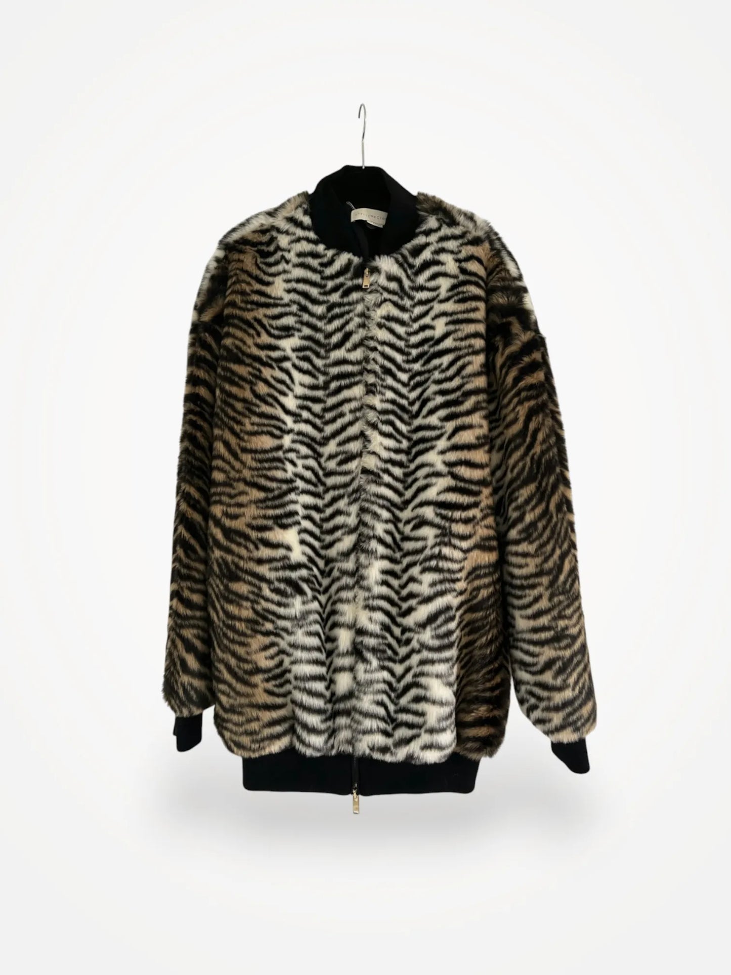 Stella Mccartney Faux Fur Tiger Bomber-jacka