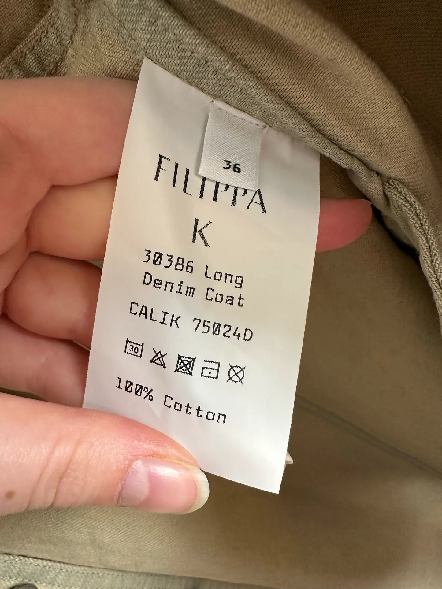 Filippa K Long Denim-kappa NWT