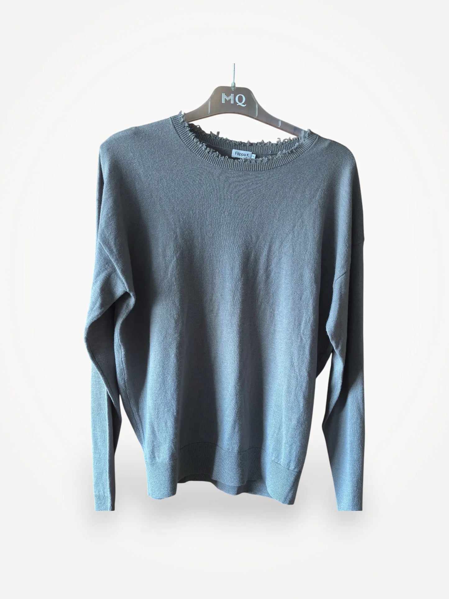 Filippa K Frayed R-neck-ulltröja NWOT