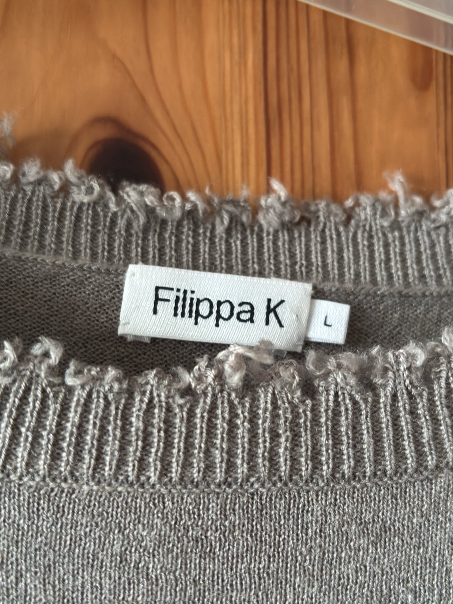 Filippa K Frayed R-neck-ulltröja NWOT