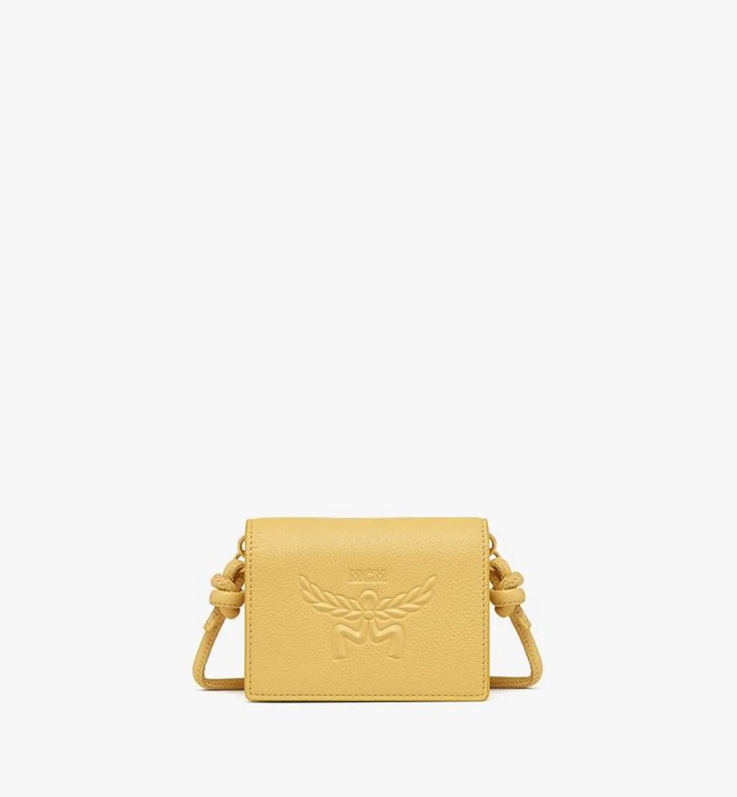 Mcm Himmel Wallet In Corn Yellow Bag