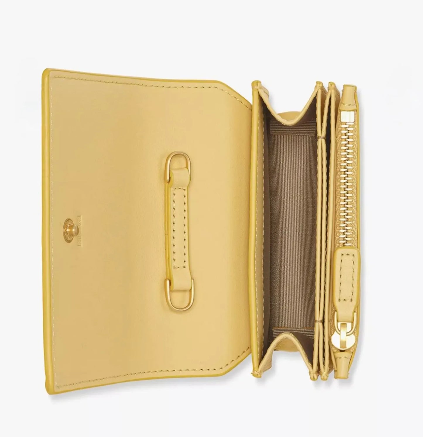 Mcm Himmel Wallet In Corn Yellow Bag