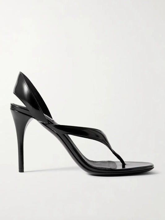 Alaïa Tong 90 patent-leather sandals-skinnklackar