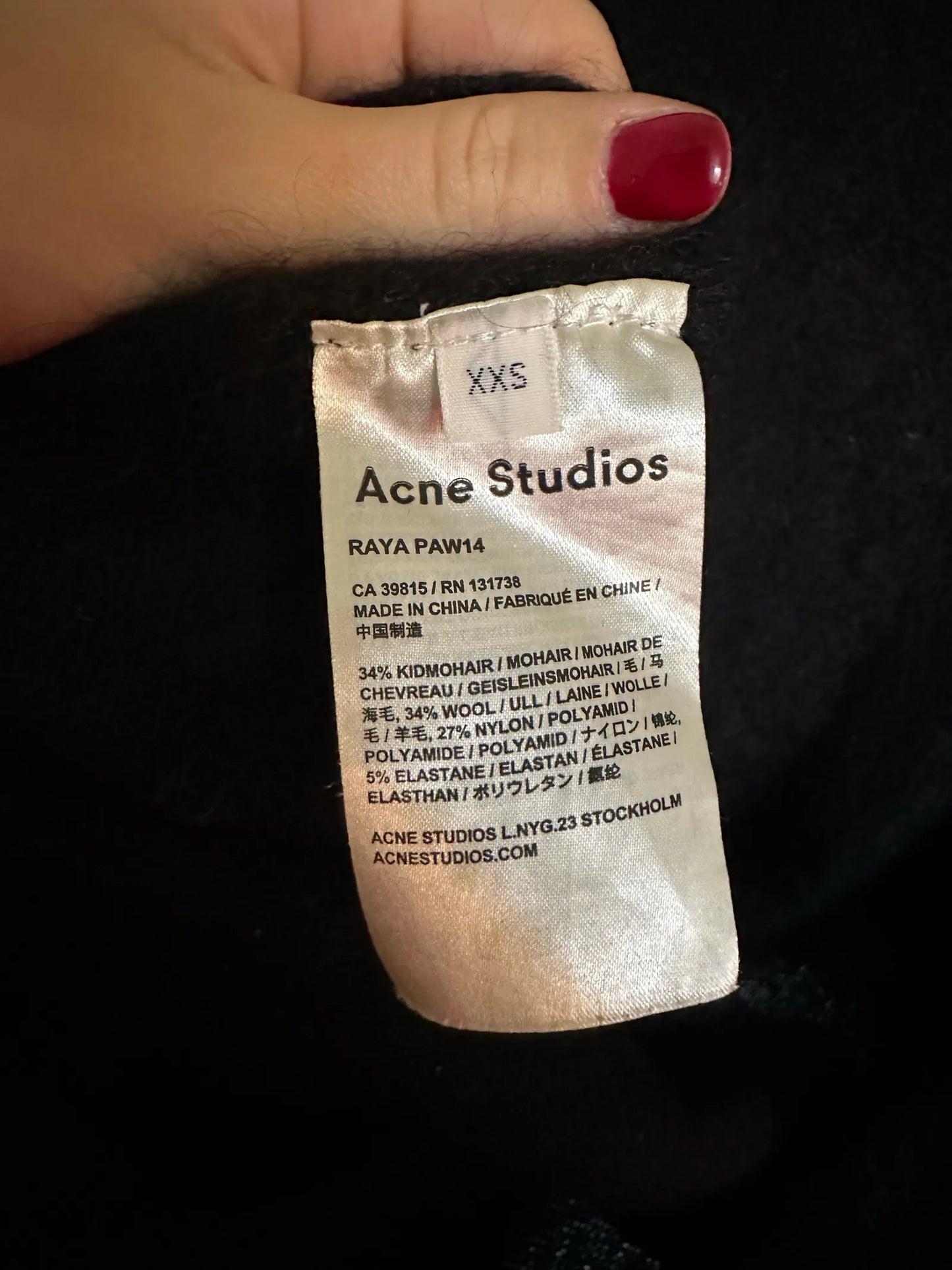 Acne Studios Raya Mohair Cardigan