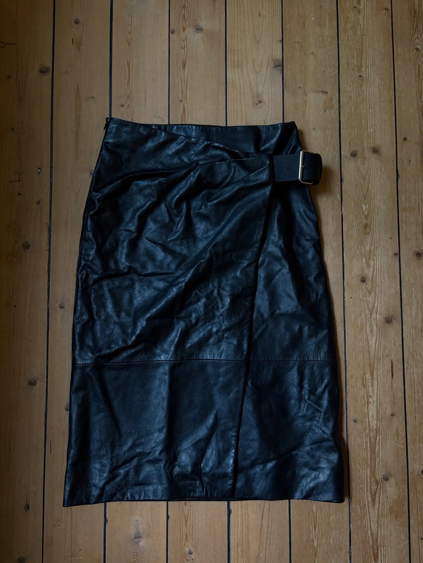 Acne Studios Leather Wrap-skinnkjol