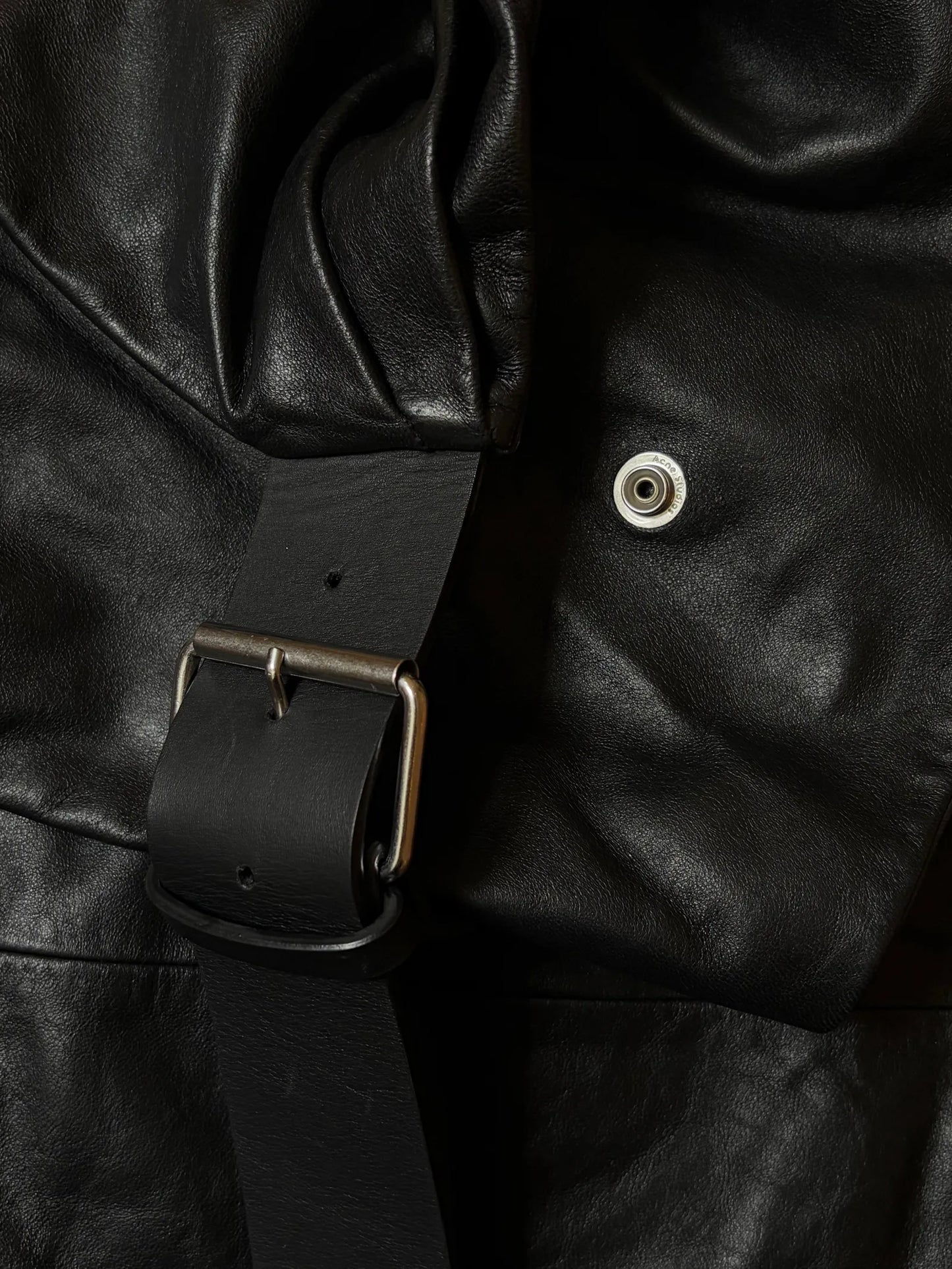 Acne Studios Leather Wrap-skinnkjol