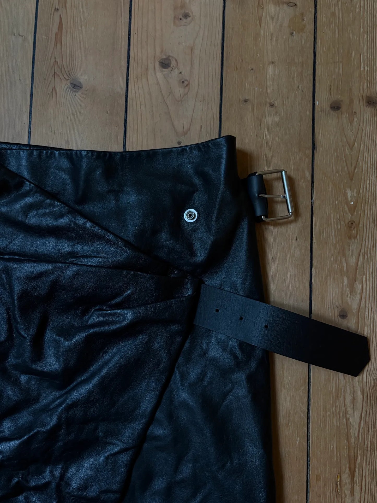 Acne Studios Leather Wrap-skinnkjol
