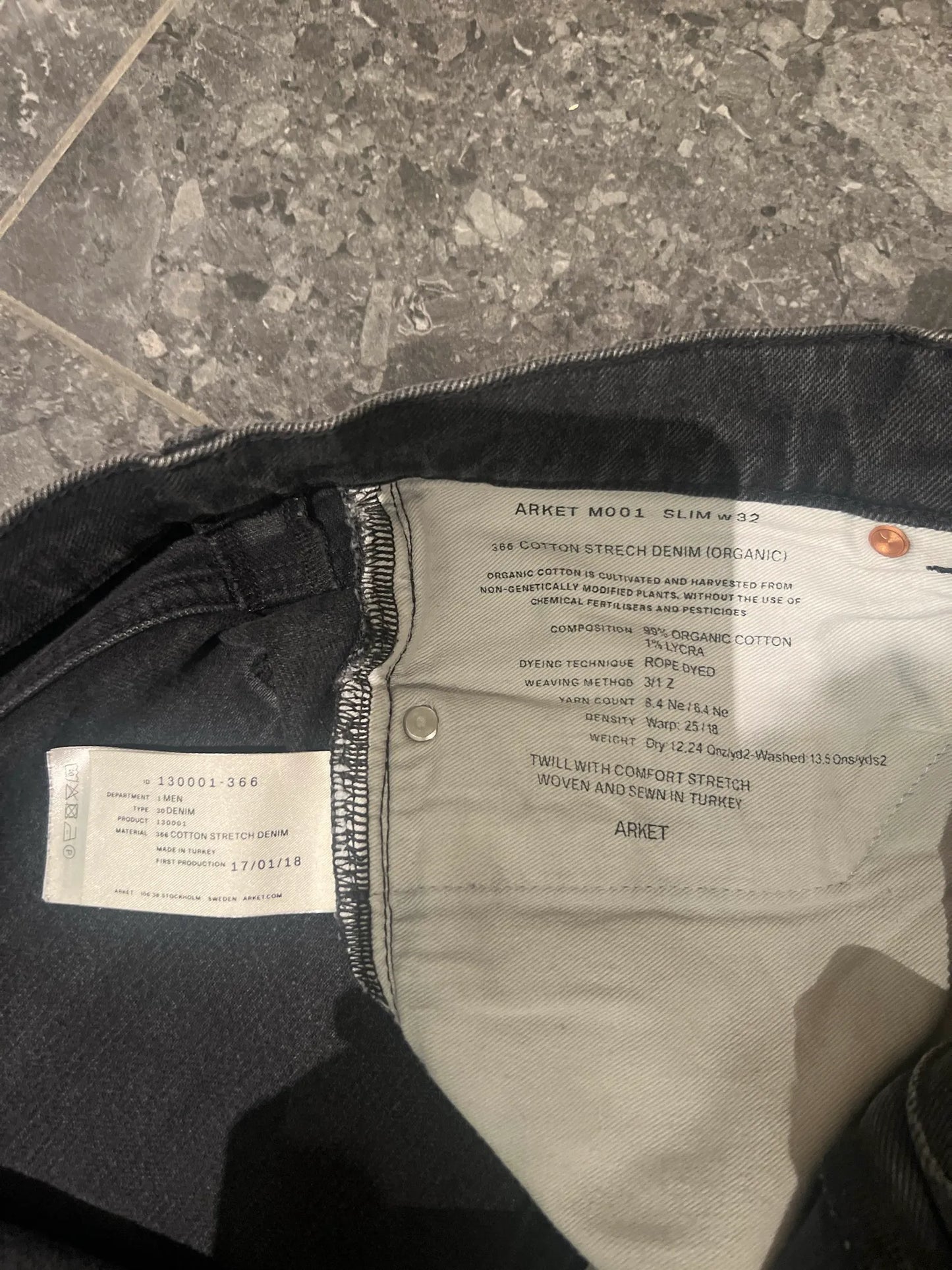 Arket M001 Slim Cotton Stretch Denim-jeans
