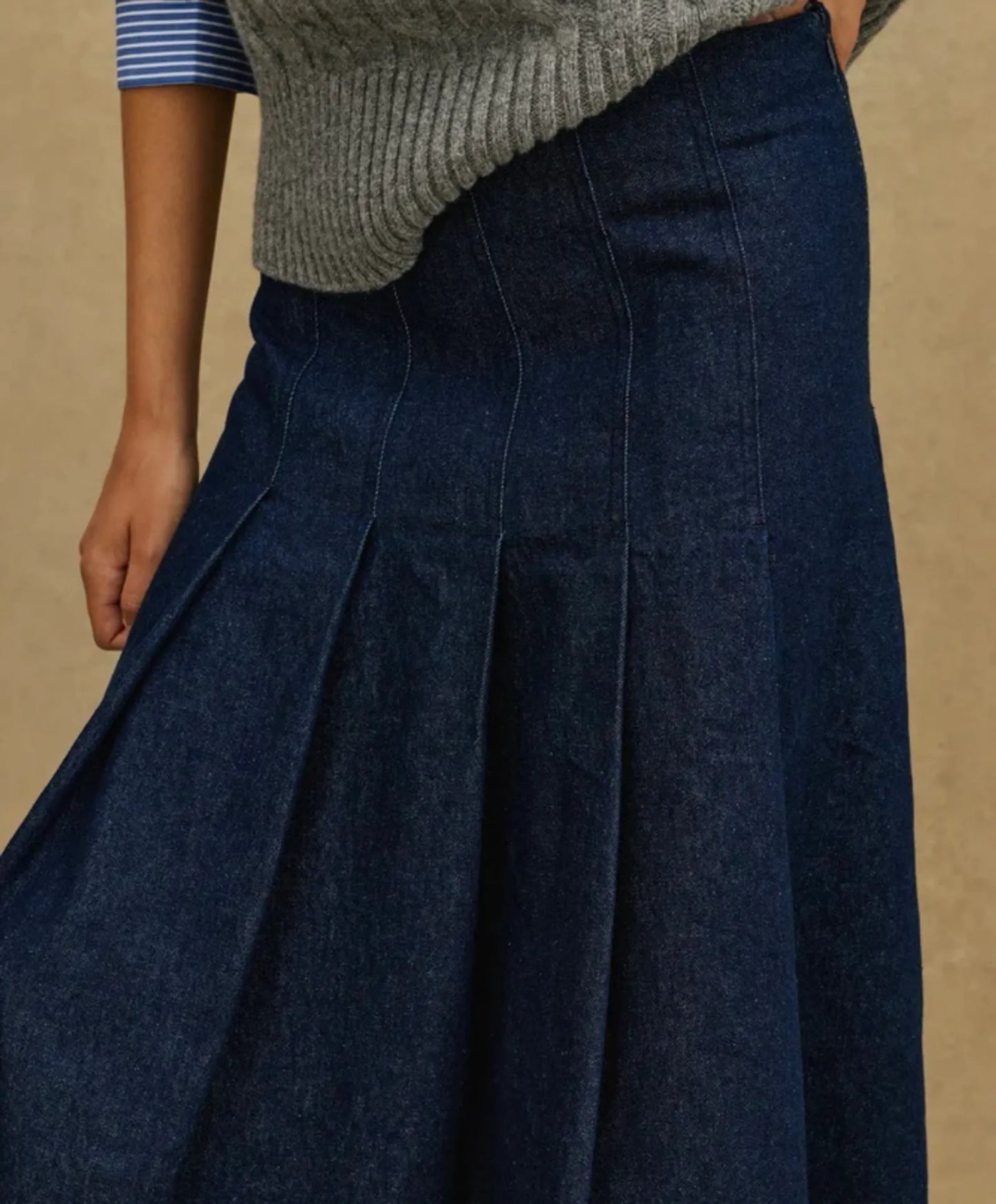 A Day's March Ricckii Pleated Denim-kjol