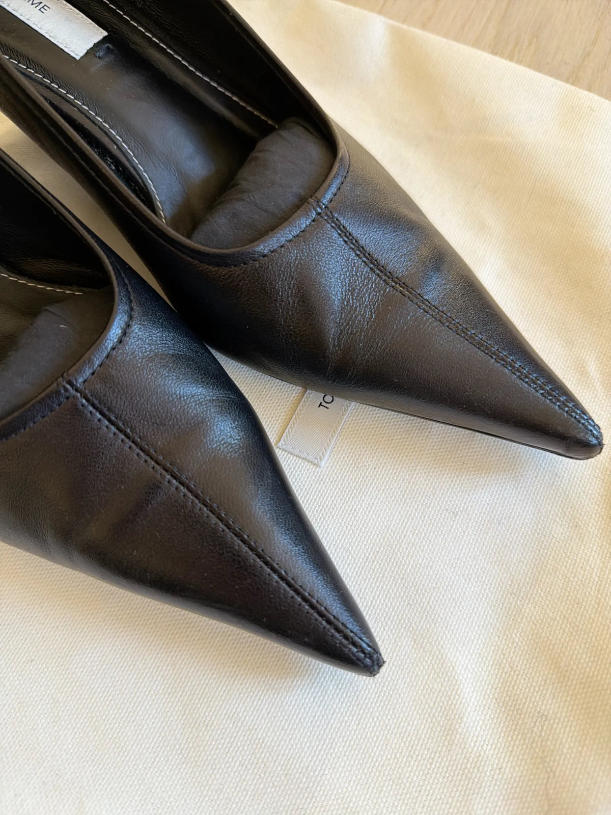Toteme Sharp Nappa Wedge Heels