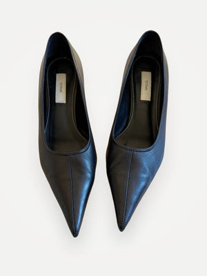 Toteme Sharp Nappa Wedge Heels
