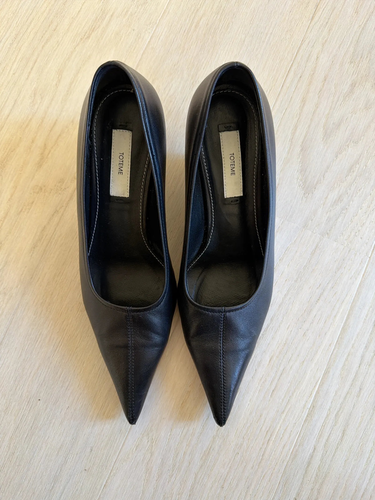 Toteme Sharp Nappa Wedge Heels