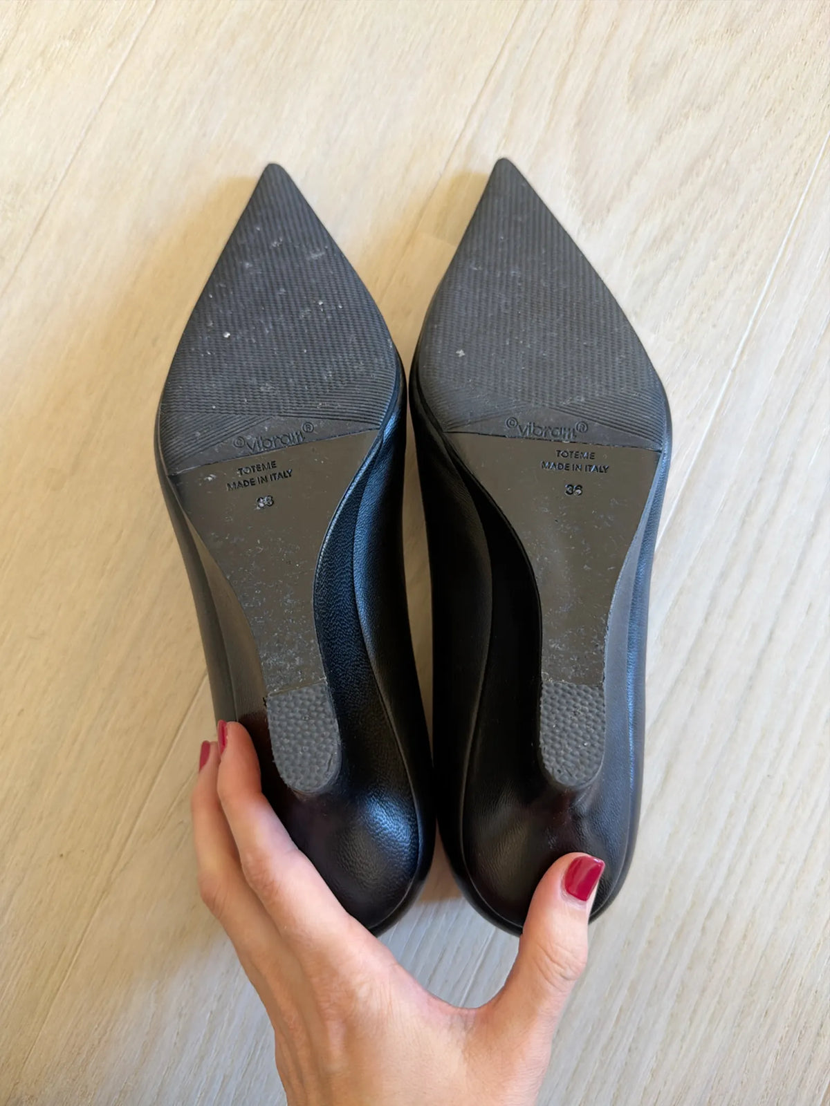 Toteme Sharp Nappa Wedge Heels