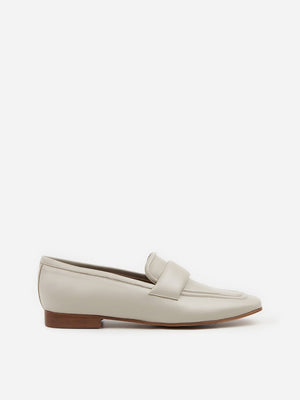 Flattered Vivienne Creme Leather Loafers