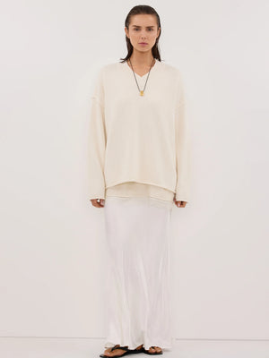 Silk White Skirt