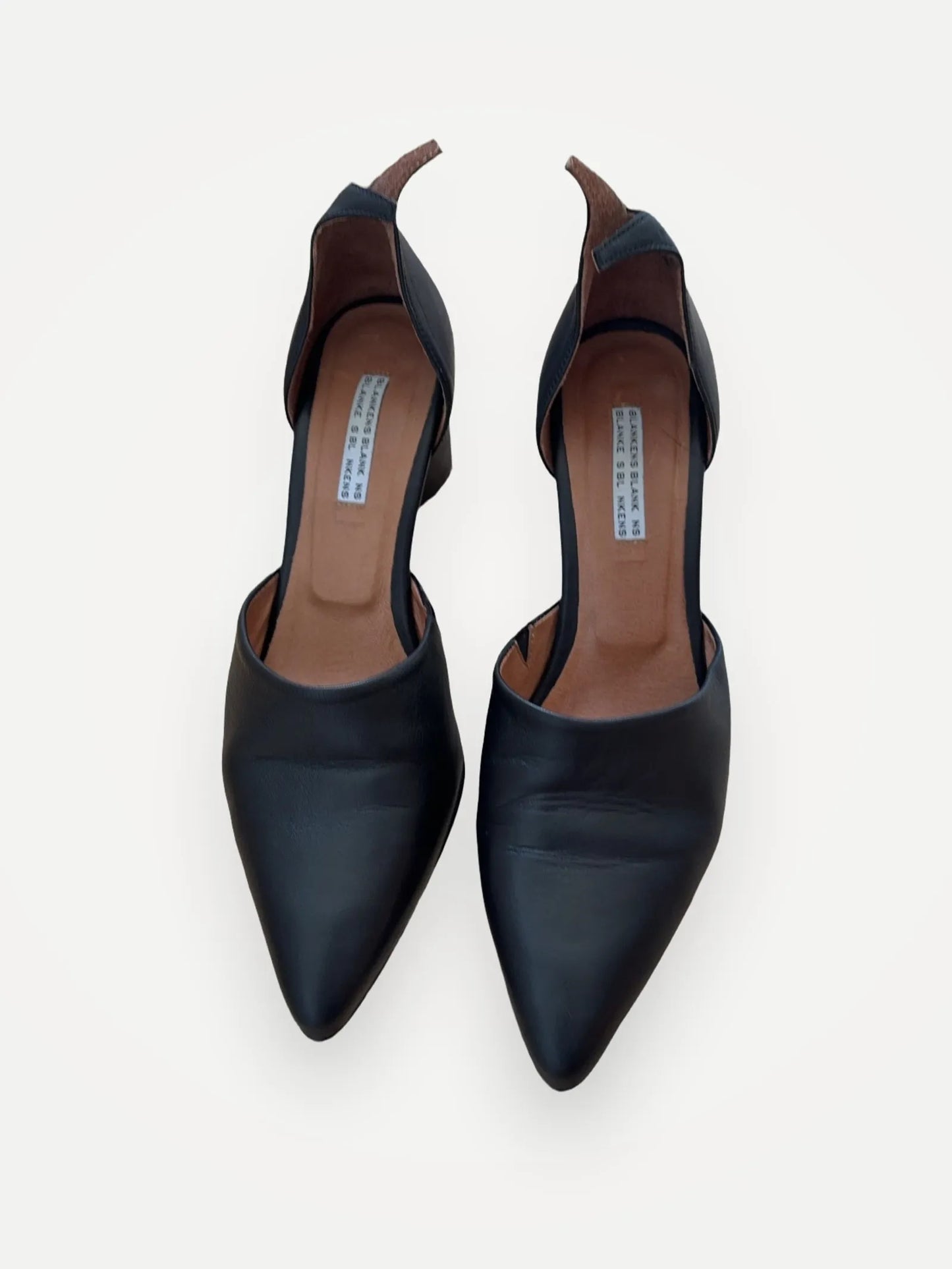Blankens The Riverside Black Leather-skinnklackar