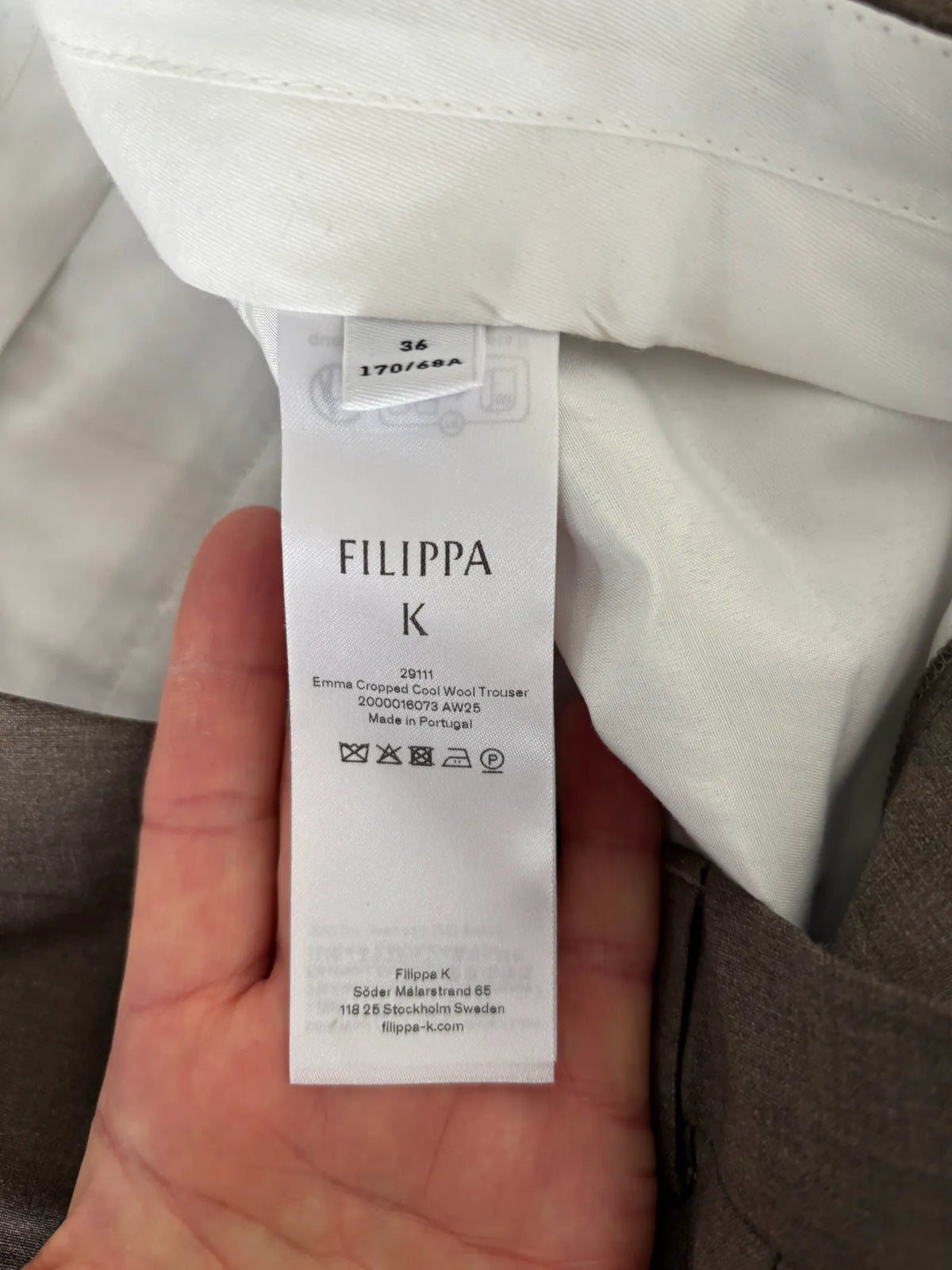 Filippa K Emma Cropped Cool Wool-ullbyxor