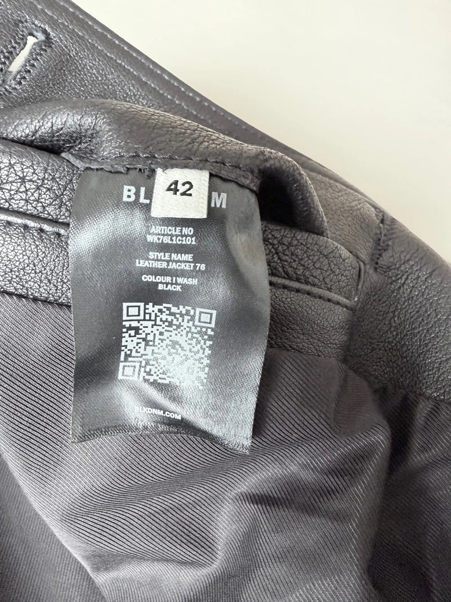 BLK DNM Leather 76-skinnjacka