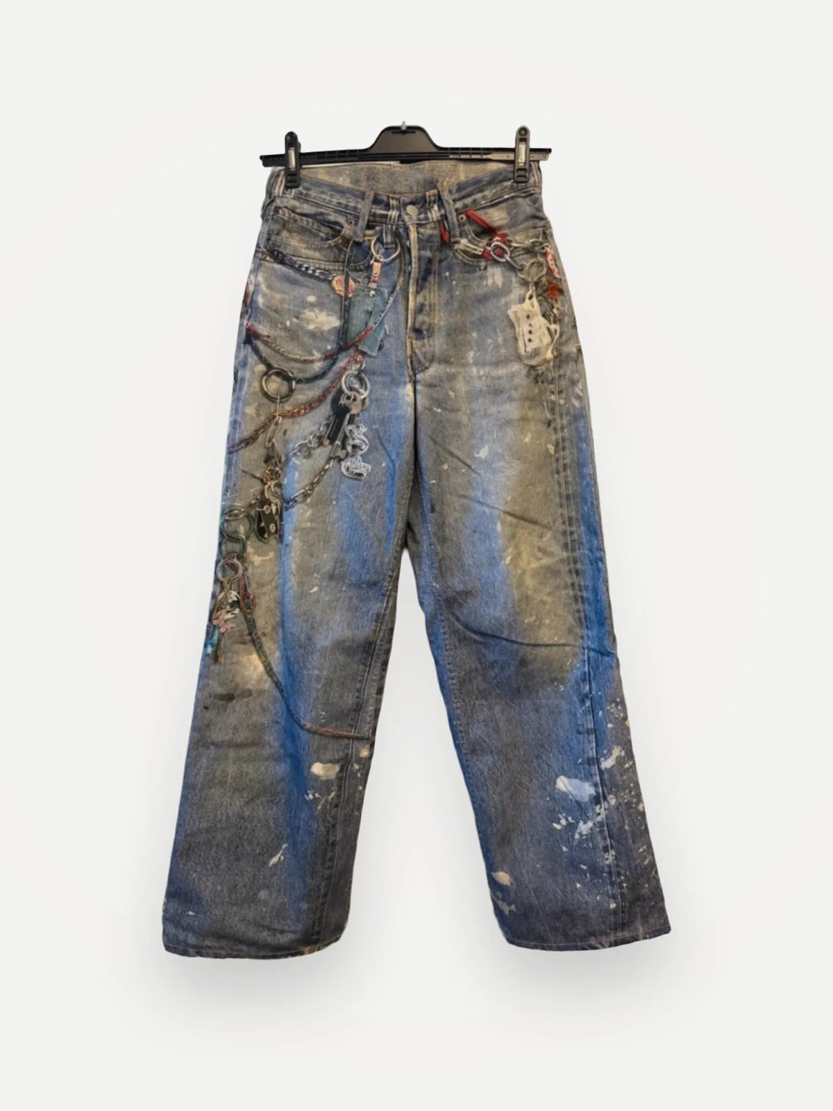 Acne Studios 1981m Trompe-l'oil Chain Print Jeans