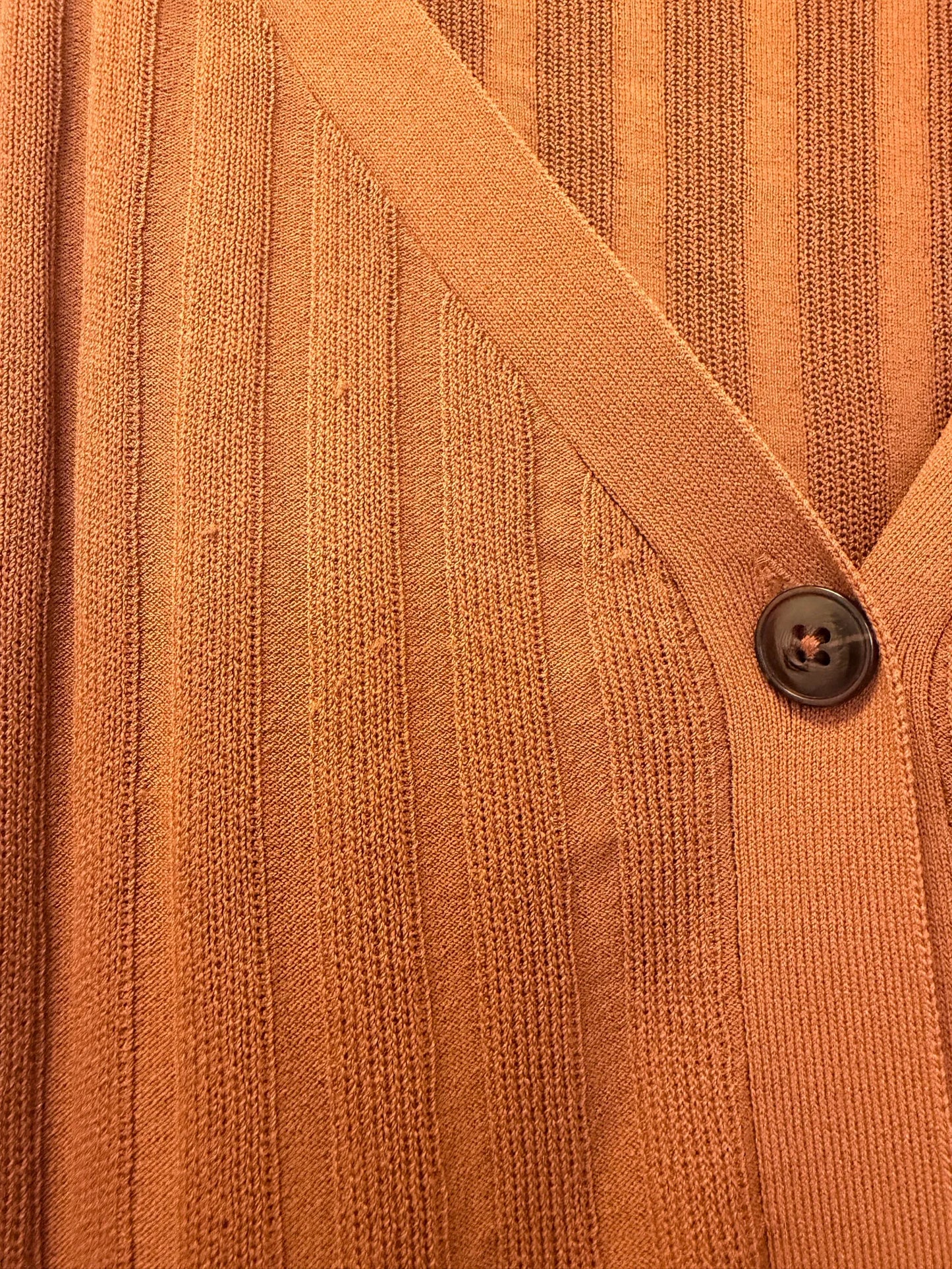 Toteme Vinci Rib In Tobacco Cardigan