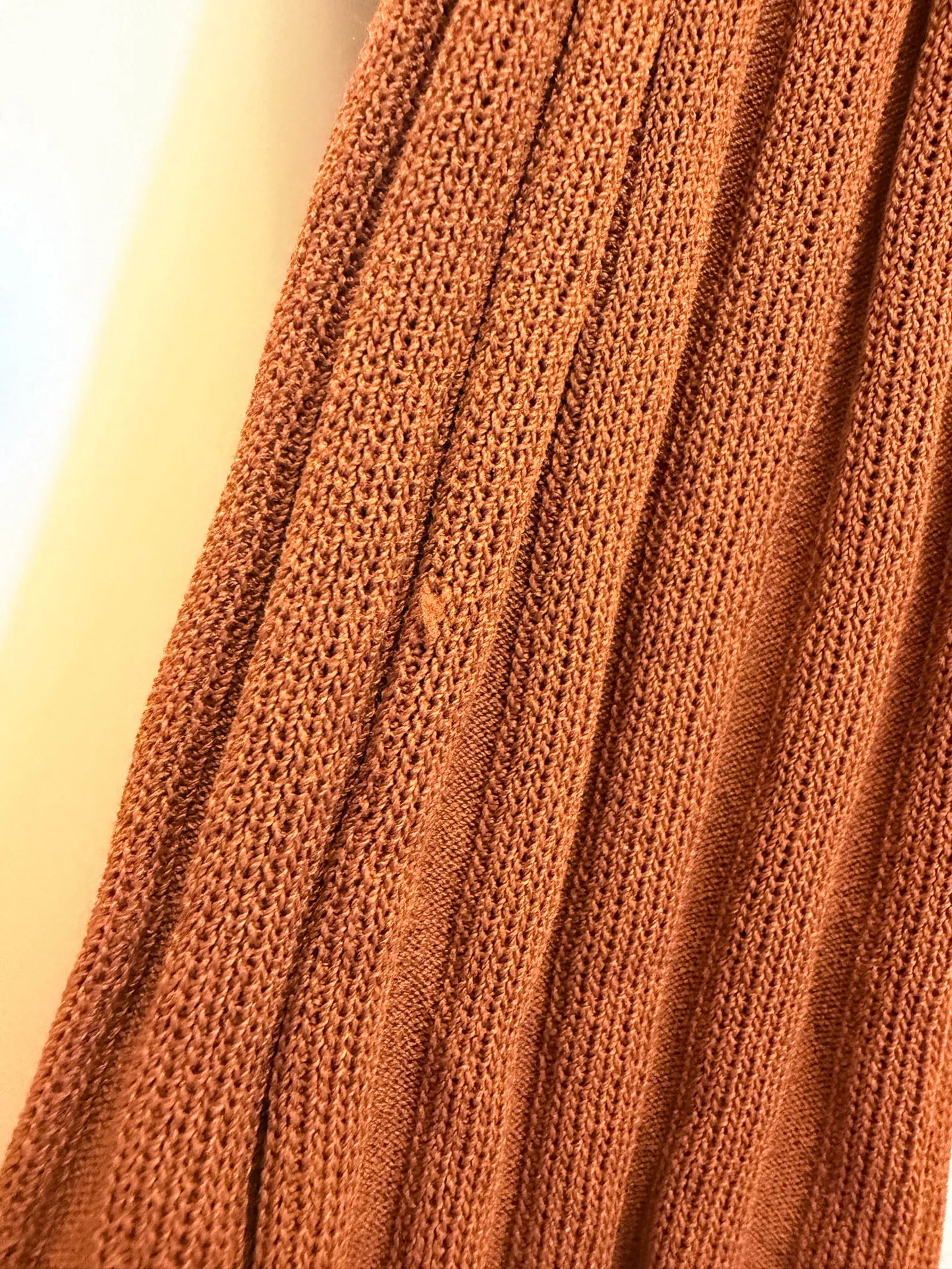 Toteme Vinci Rib In Tobacco Cardigan